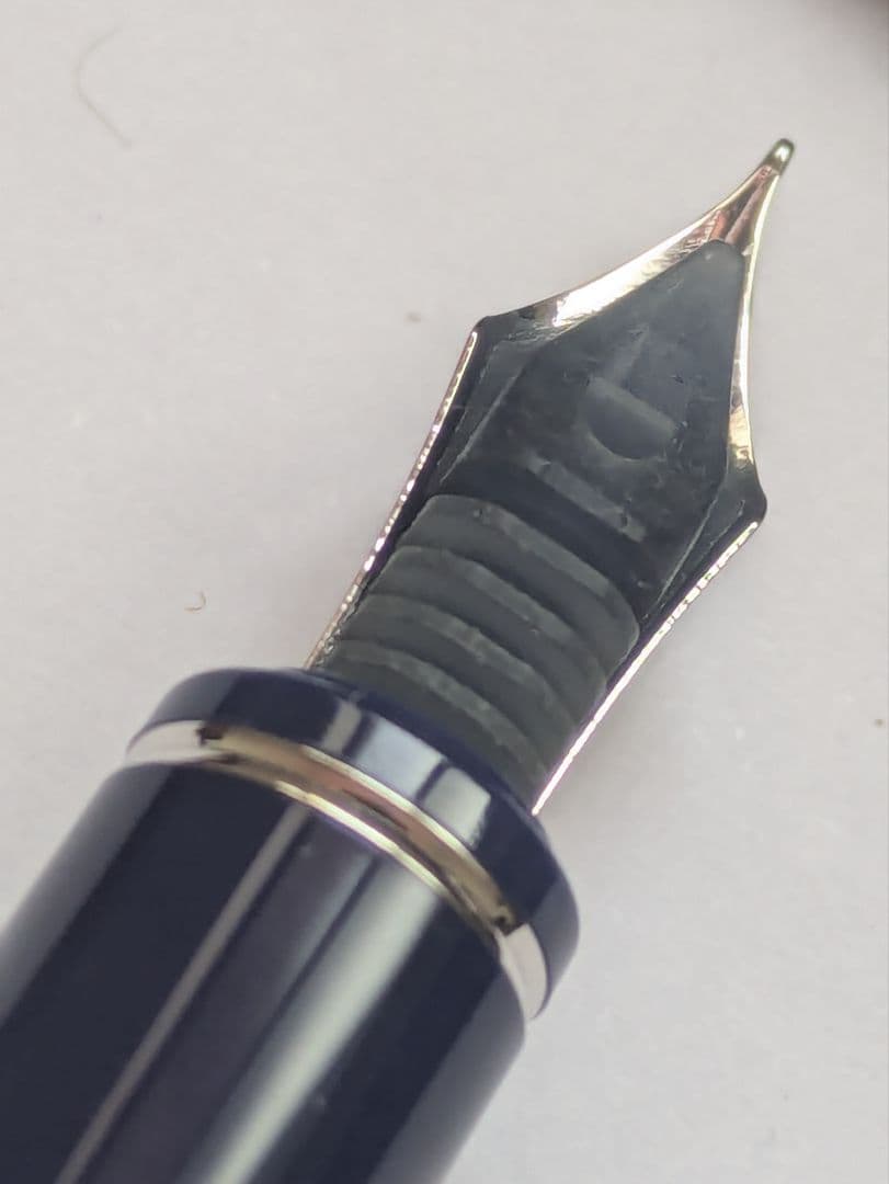 パイロット　グランセ　ロジウム＆マーブル　万年筆　細字　ブルー