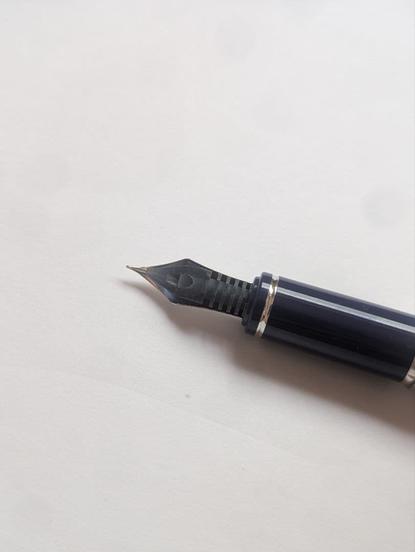 パイロット　グランセ　ロジウム＆マーブル　万年筆　細字　ブルー