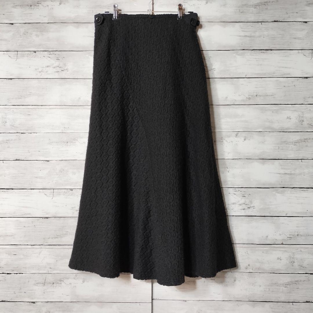 ワイズY's ヨウジヤマモト ひざ丈スカート フレア ウールナイロン 切り替え