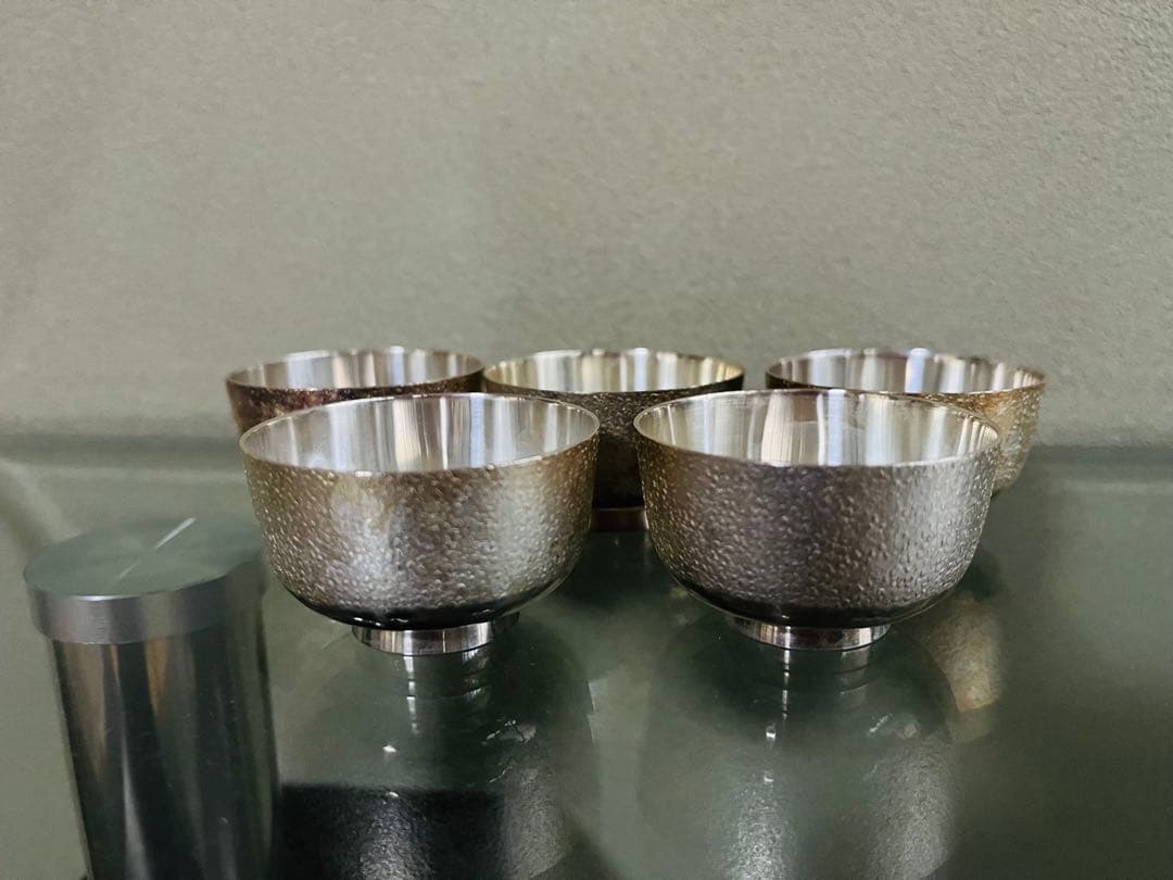 純銀製 お猪口5客