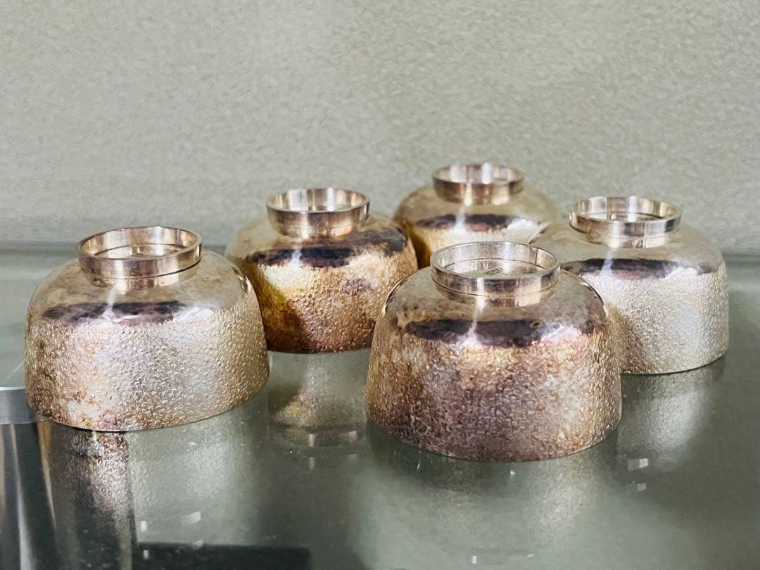 純銀製 お猪口5客