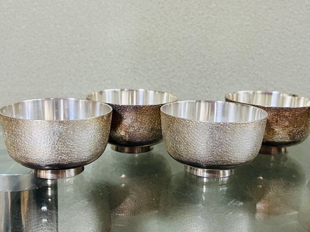 純銀製 お猪口5客