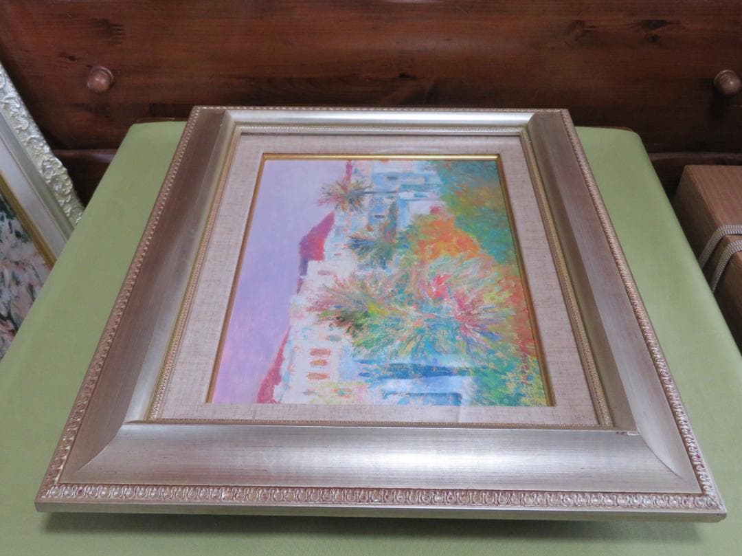 ◆ 畑中克仁　「ギリシャ（ミコノス島）」　油彩F4号　 真作保証 ◆