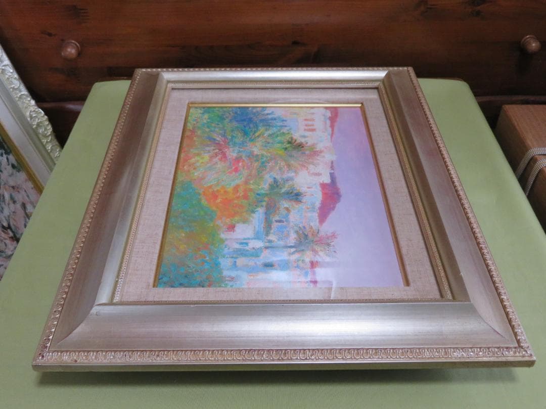 ◆ 畑中克仁　「ギリシャ（ミコノス島）」　油彩F4号　 真作保証 ◆