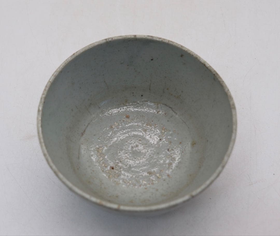 李朝　白磁茶碗　木箱付　送料込み250214