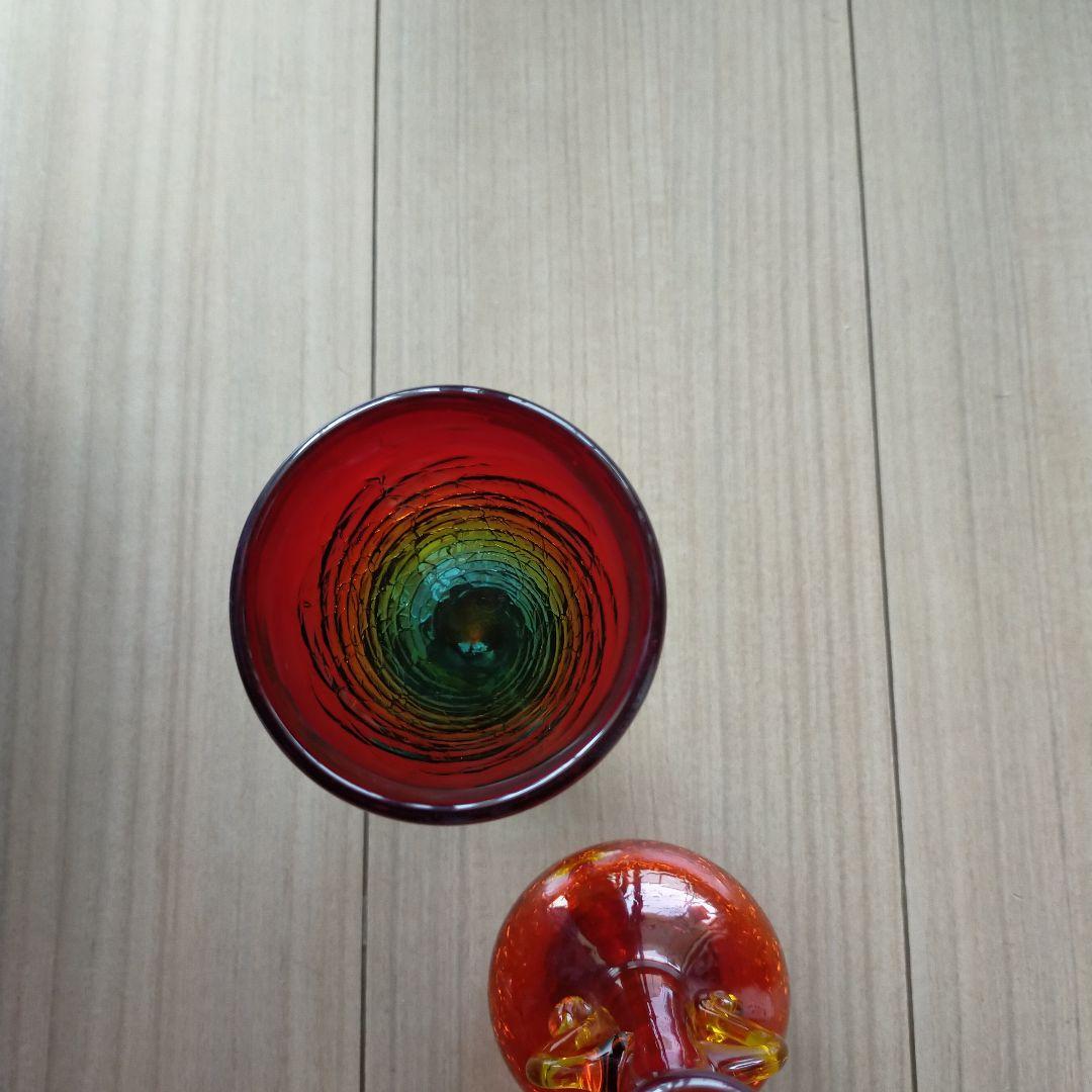 沖縄琉球ガラス　一輪挿し&ビアグラス