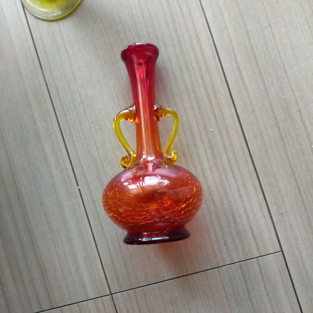 沖縄琉球ガラス　一輪挿し&ビアグラス