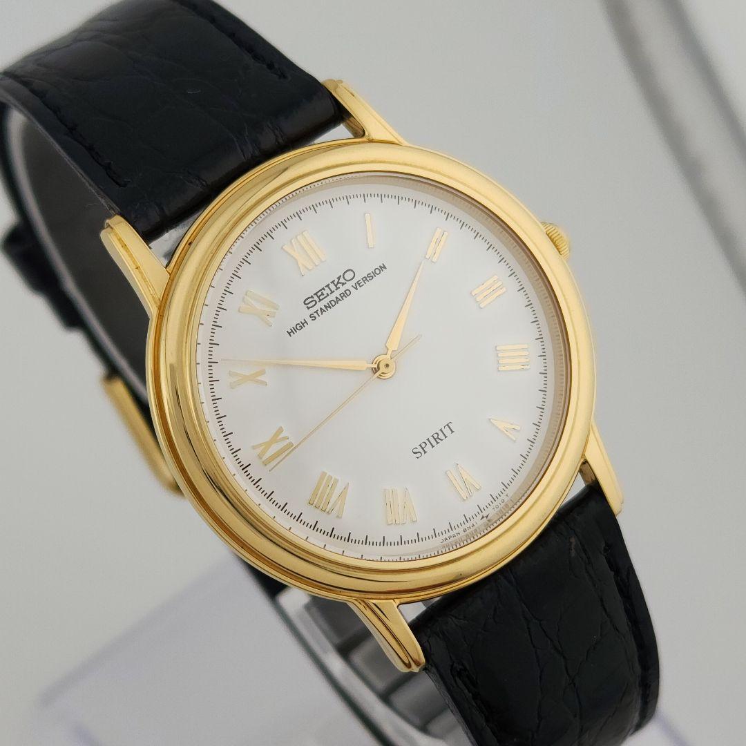 ​幻のデッドストックセイコー スピリット 8N41-7000裏蓋シール付 極美品