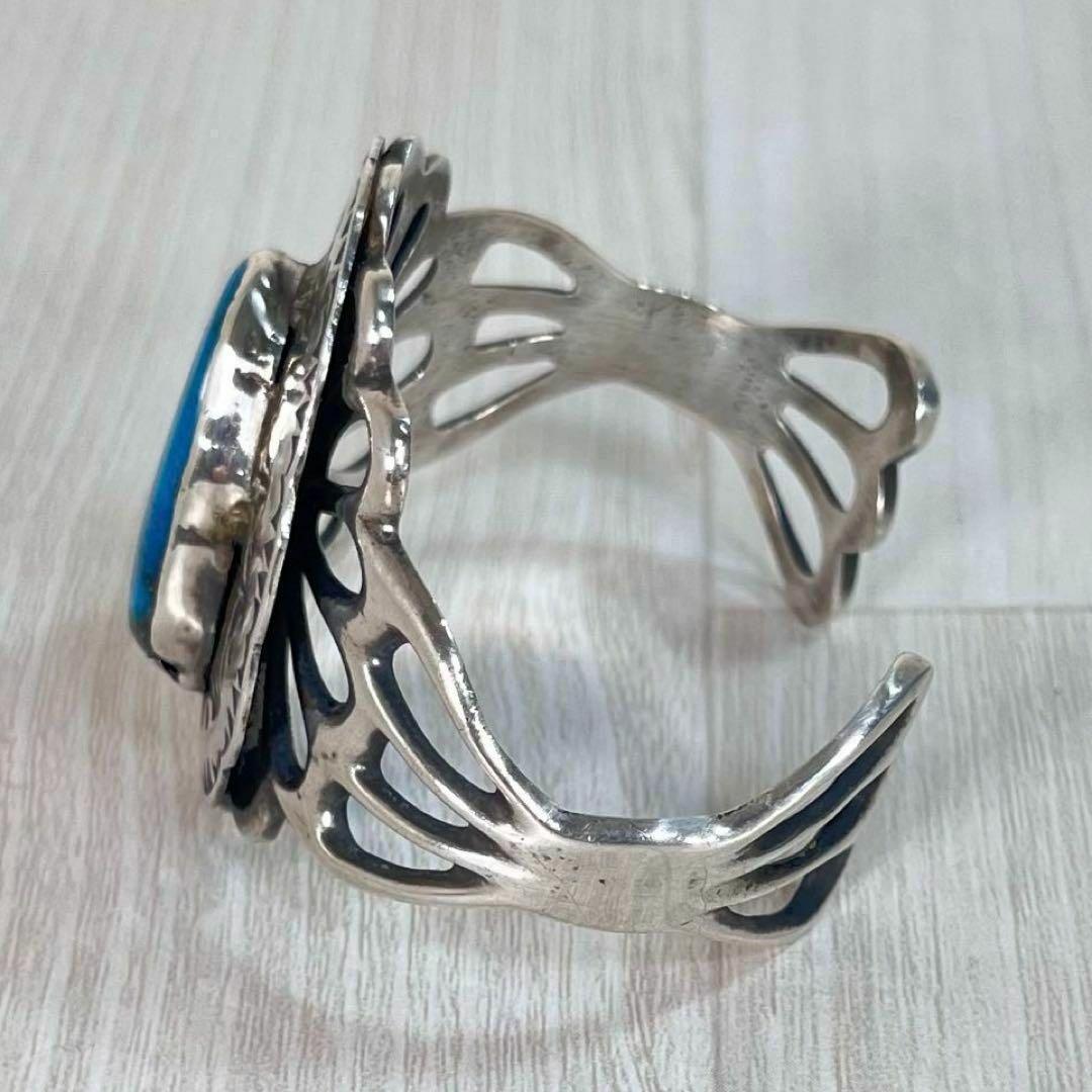 【良品】ナバホ族　バングル　ターコイズ　F.L. BEGAY作　シルバー925