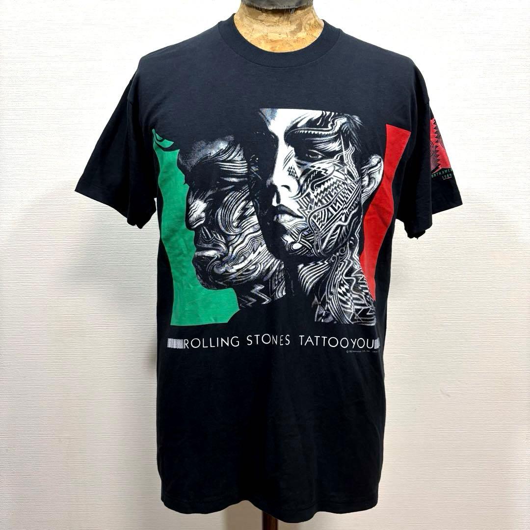 L 極美品 80s ローリングストーンズ タトゥーユー 北米ツアー Tシャツ