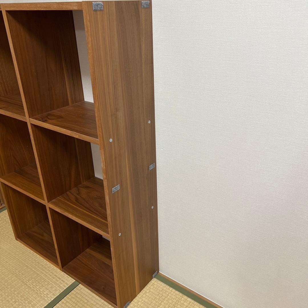 a*a様 無印良品　スタッキングシェルフ　3段×2列　ウォールナット材　完成品