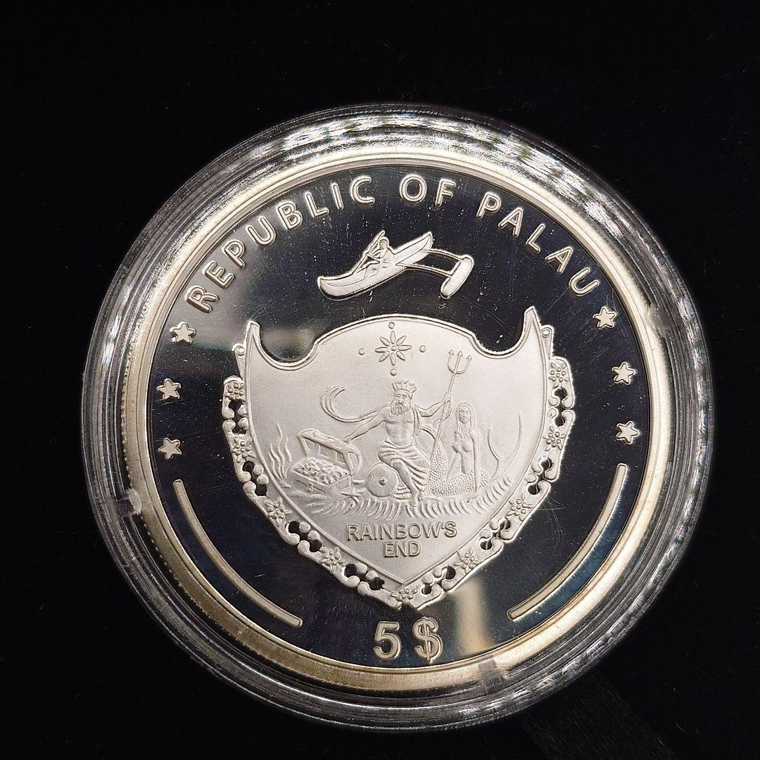 パラオ共和国 5ドル 2006年 銀貨 h2006