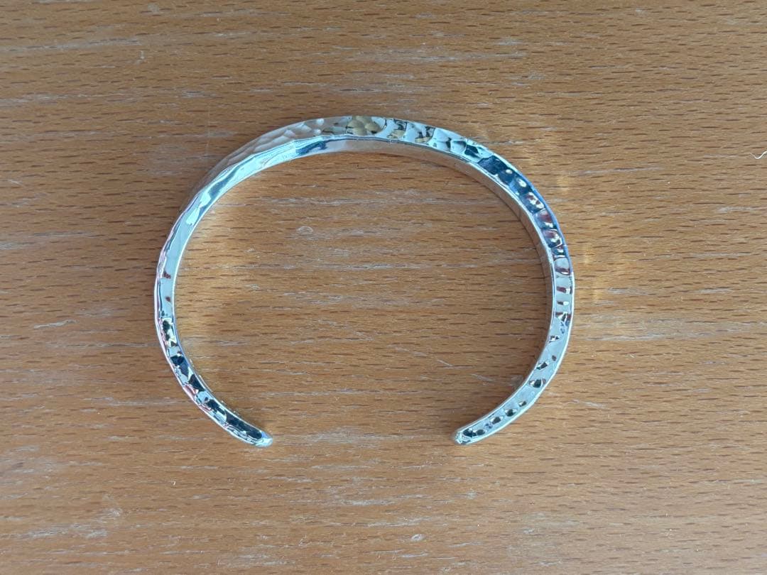 市松　シルバー　スパイラルバングル　イチマツ