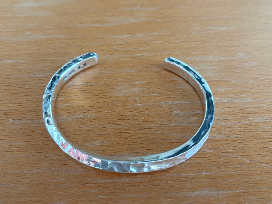 市松　シルバー　スパイラルバングル　イチマツ