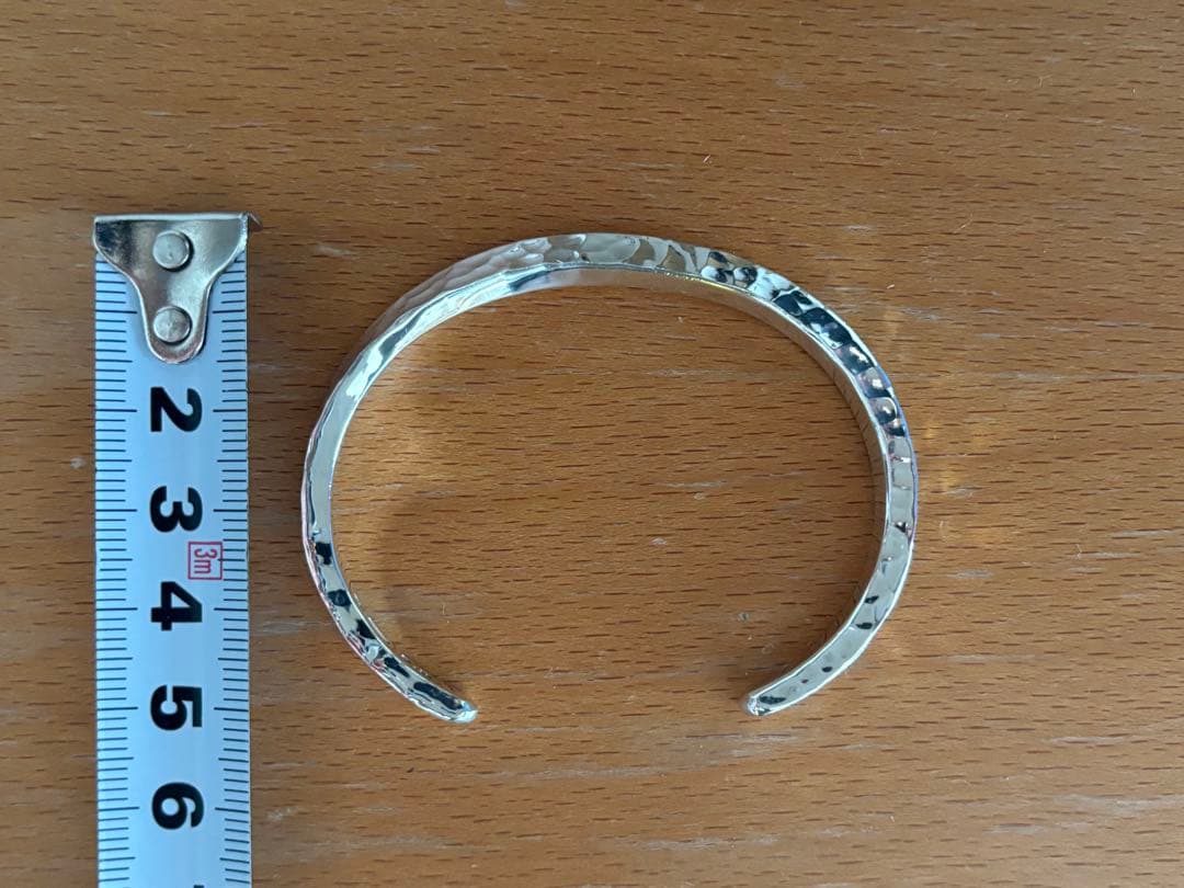 市松　シルバー　スパイラルバングル　イチマツ