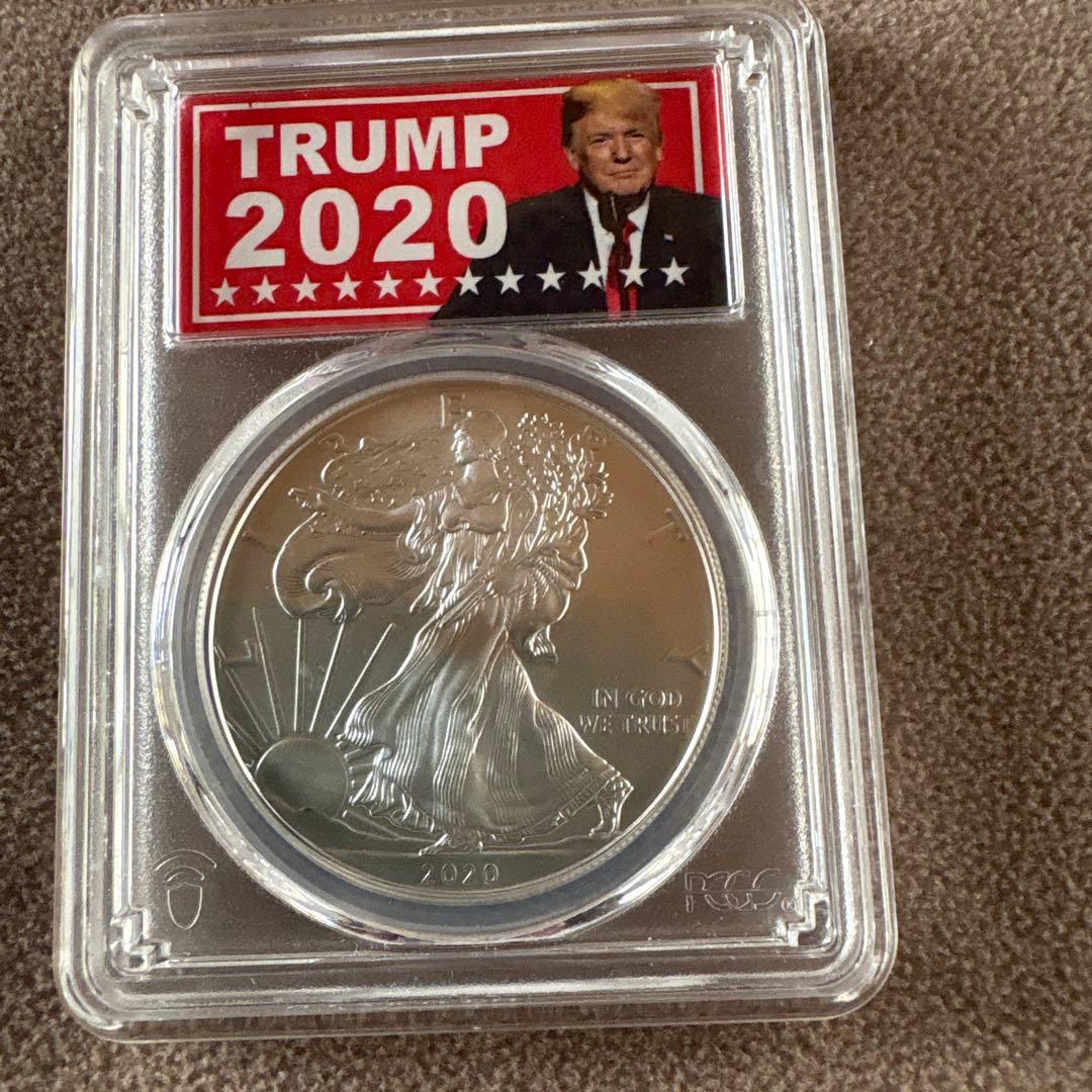 トランプ銀貨 2020年 PCGS MS70 2021年NGC MS70 2枚