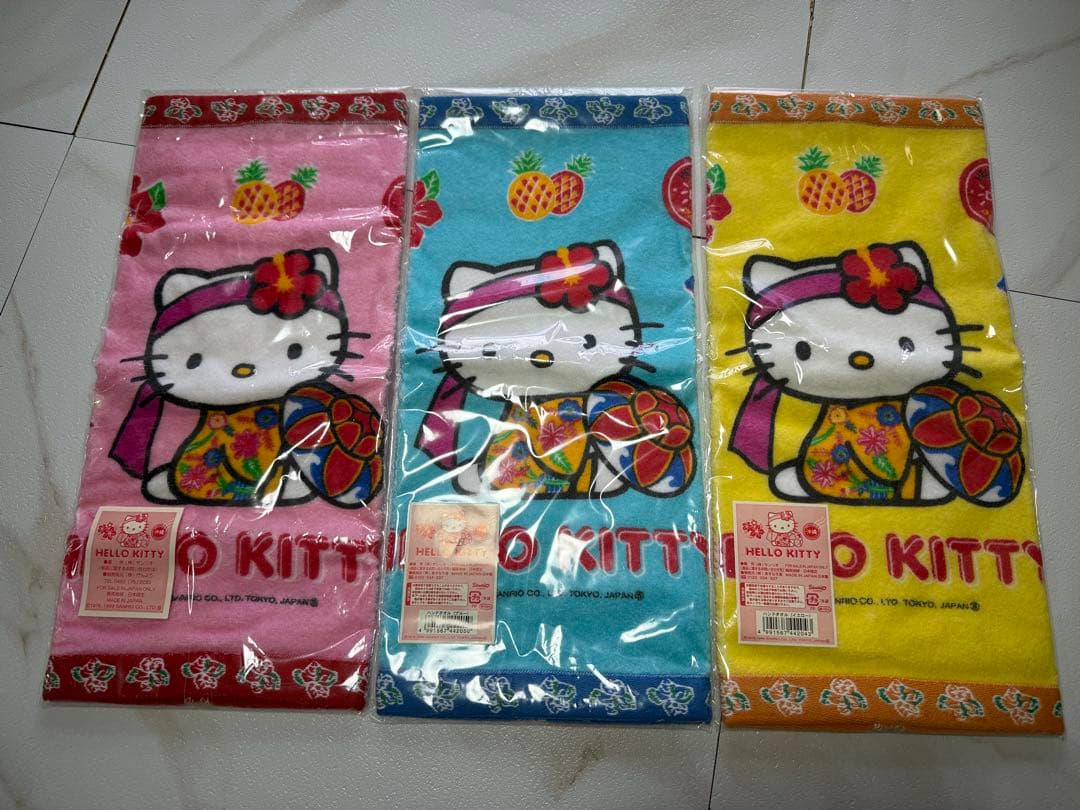 サンリオ ハローキティ 沖縄 日本限定 ご当地 ハンドタオル 新品 6枚セット