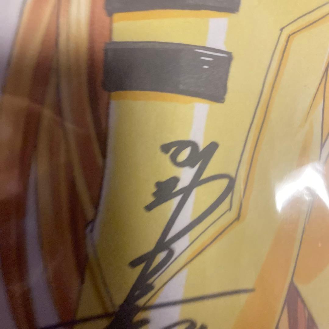 かわらじま晃直筆イラストサイン色紙　森雪