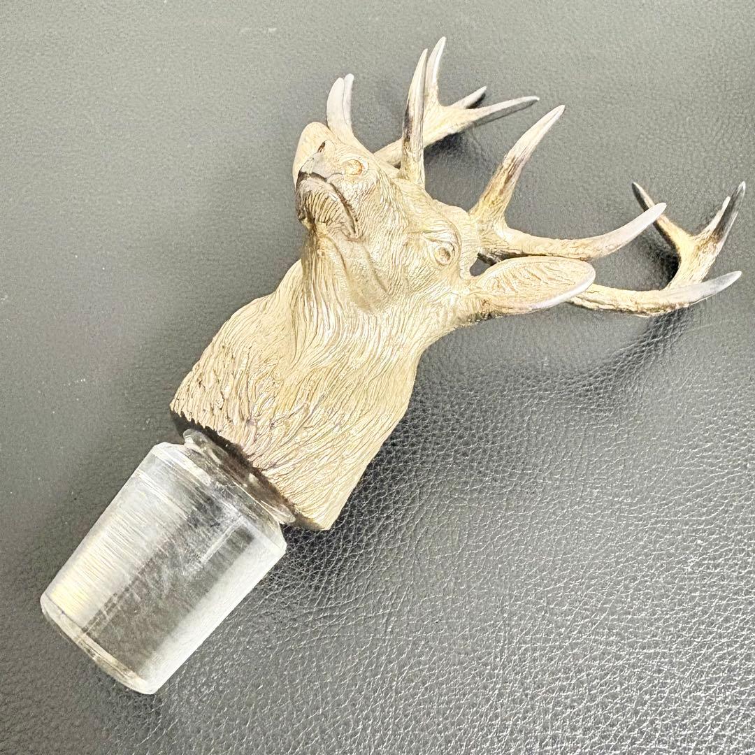 グレンフィディック30年 空ボトル 銀製牡鹿蓋 エディンバーグデキャンタ