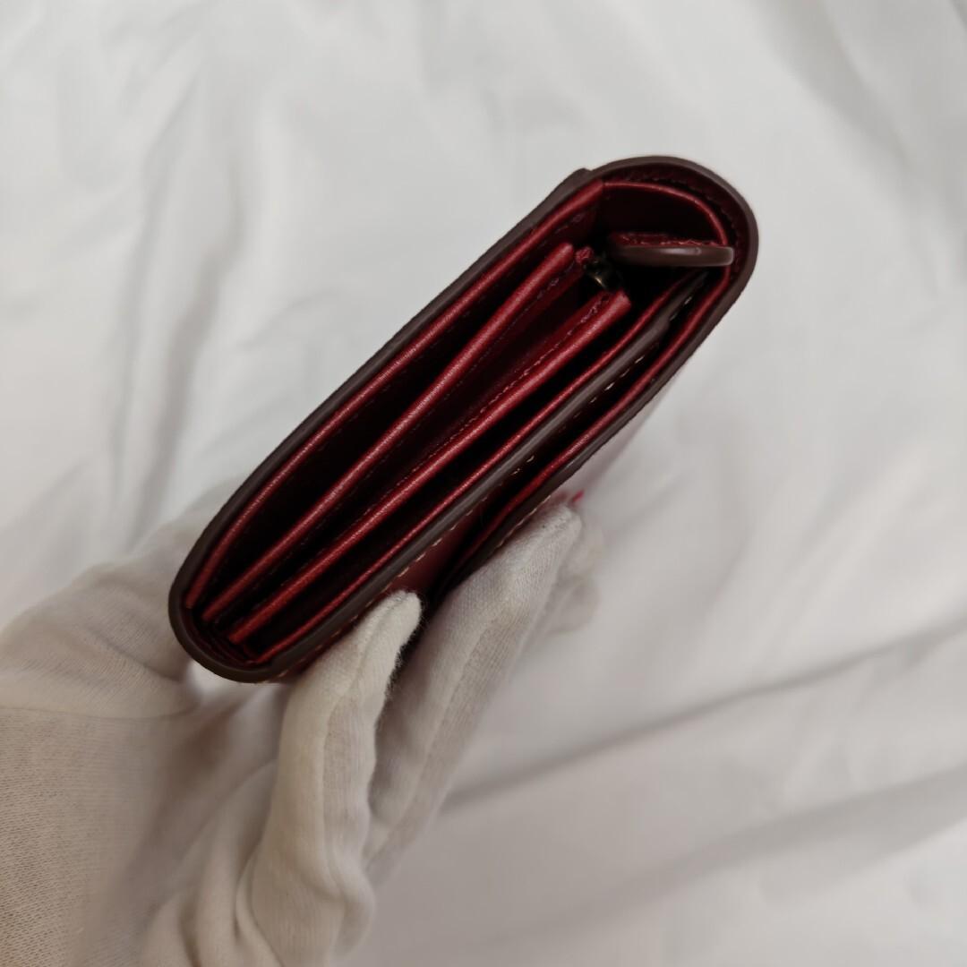 未使用級　ゆべしさん　dakota ２つ折り財布トゥリパーノ　赤