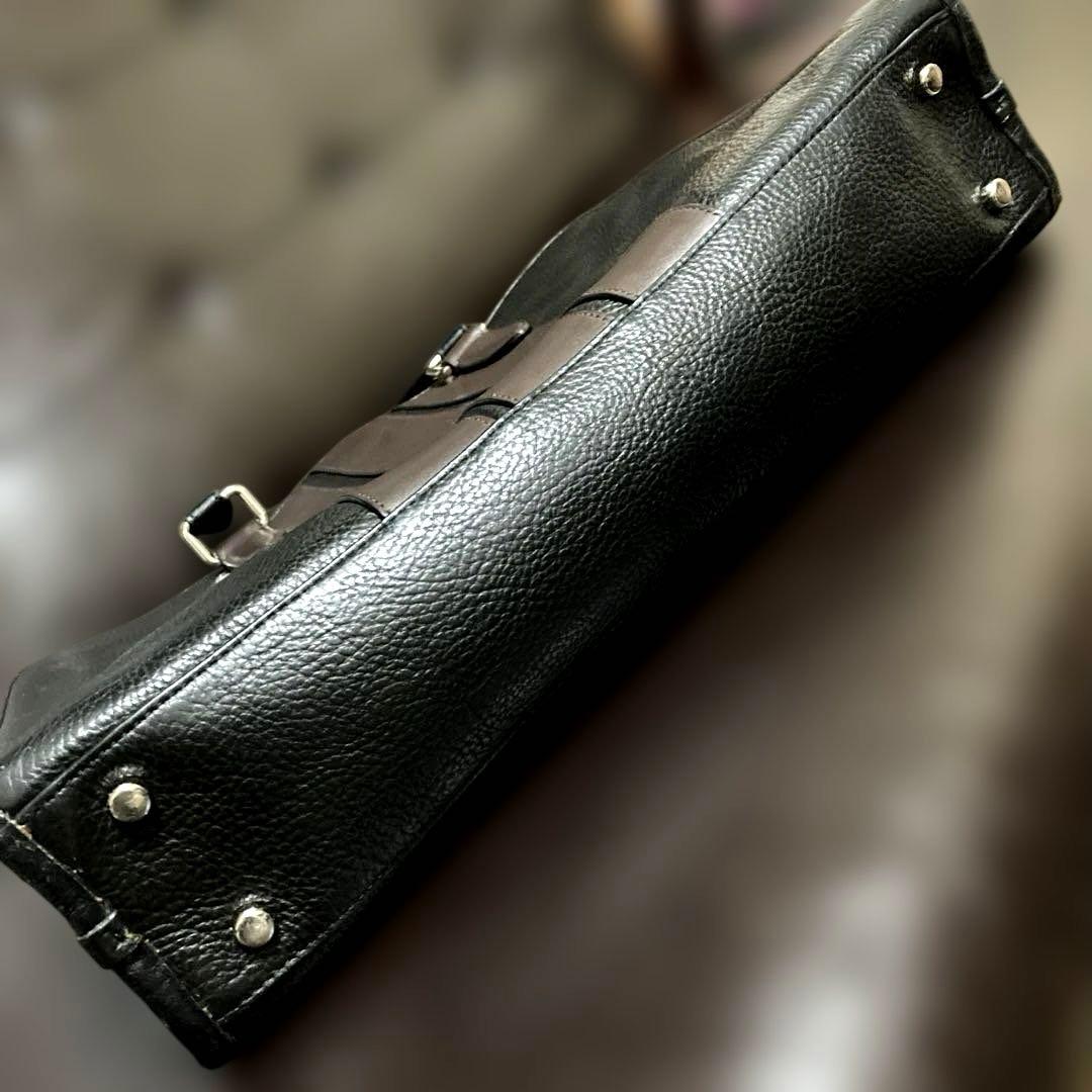 ☆coach☆ ブラック＆ブラウン　レザー　ビジネストート