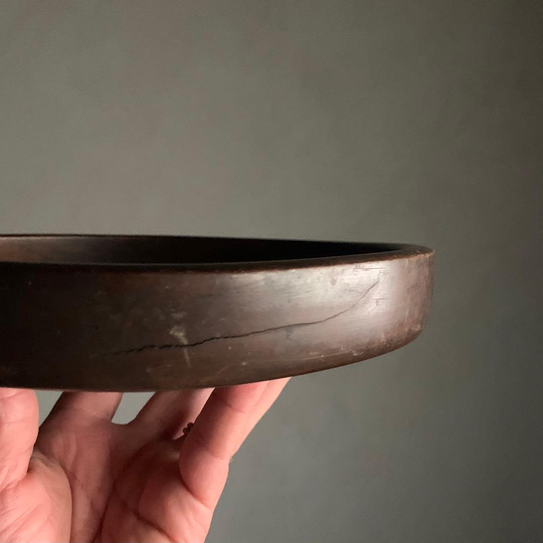 佳き姿の くりぬき盆 小ぶり 古道具 アンティーク