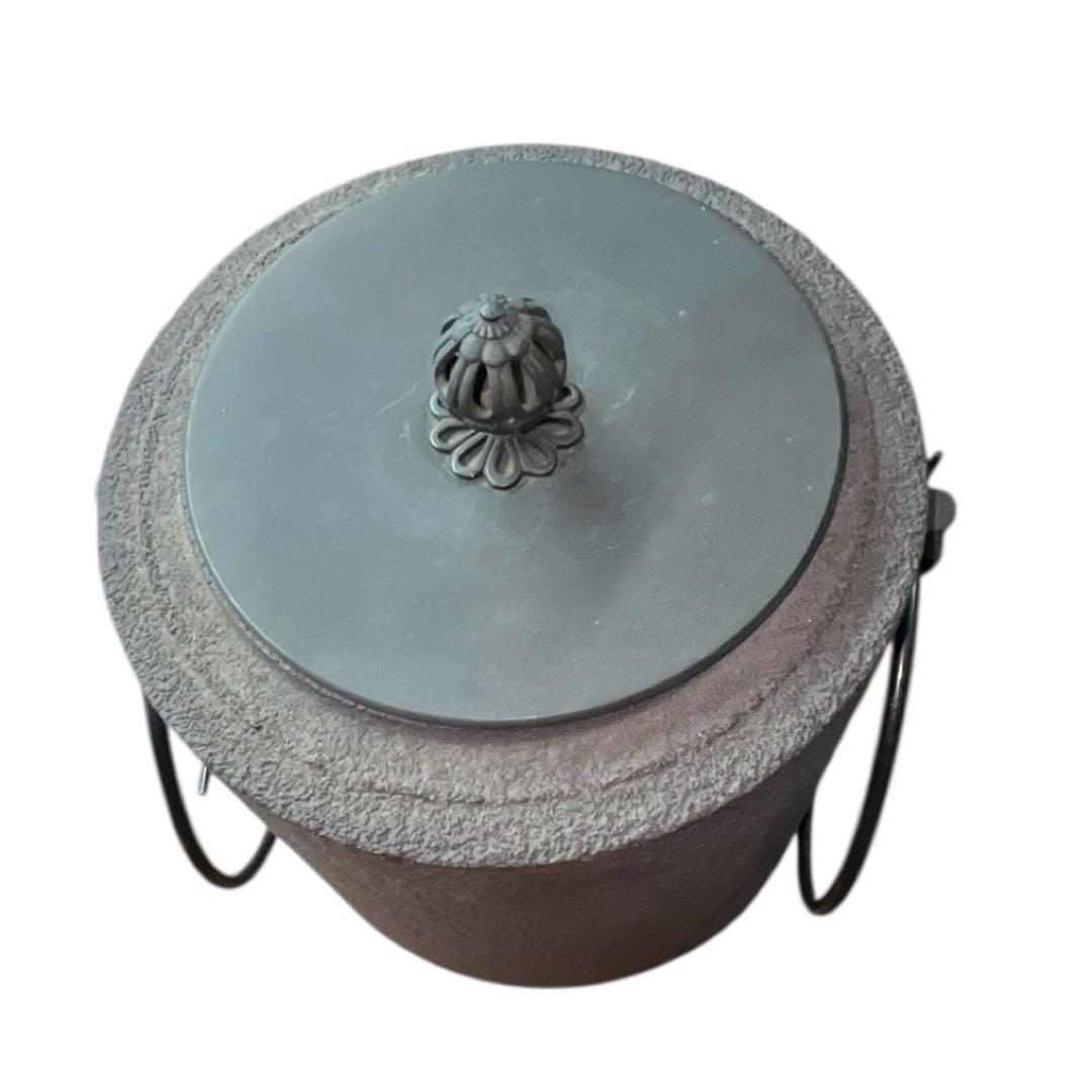 伝統工芸士 釜師 佐藤清光 作 筒釜 山形 清光堂 共箱・栞付 茶道具