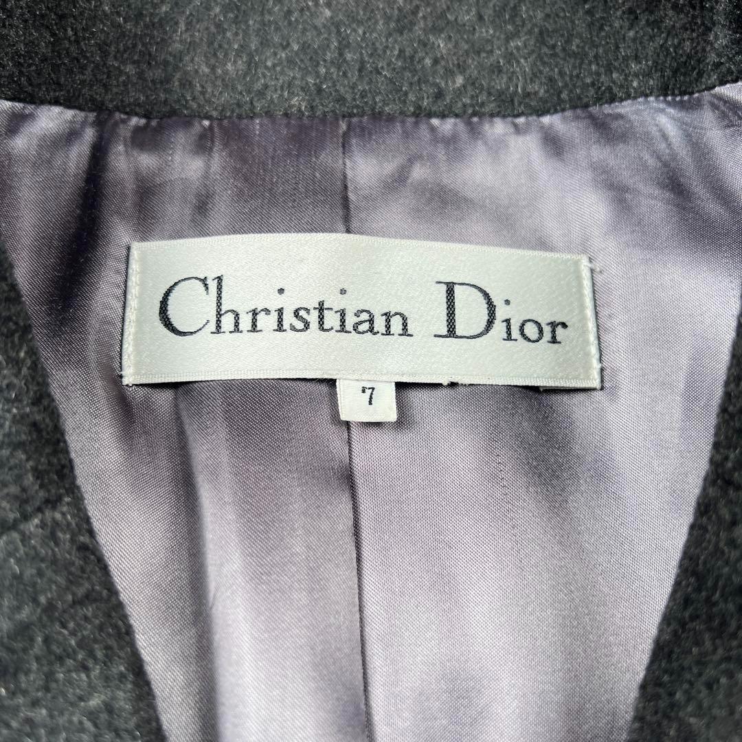 【極美品】クリスチャンディオール　チェスターコート　カシミヤ100%　金ボタン