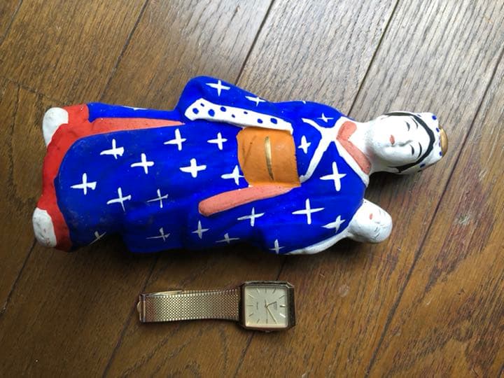 伏見人形　子守リ娘　上田平次郎作