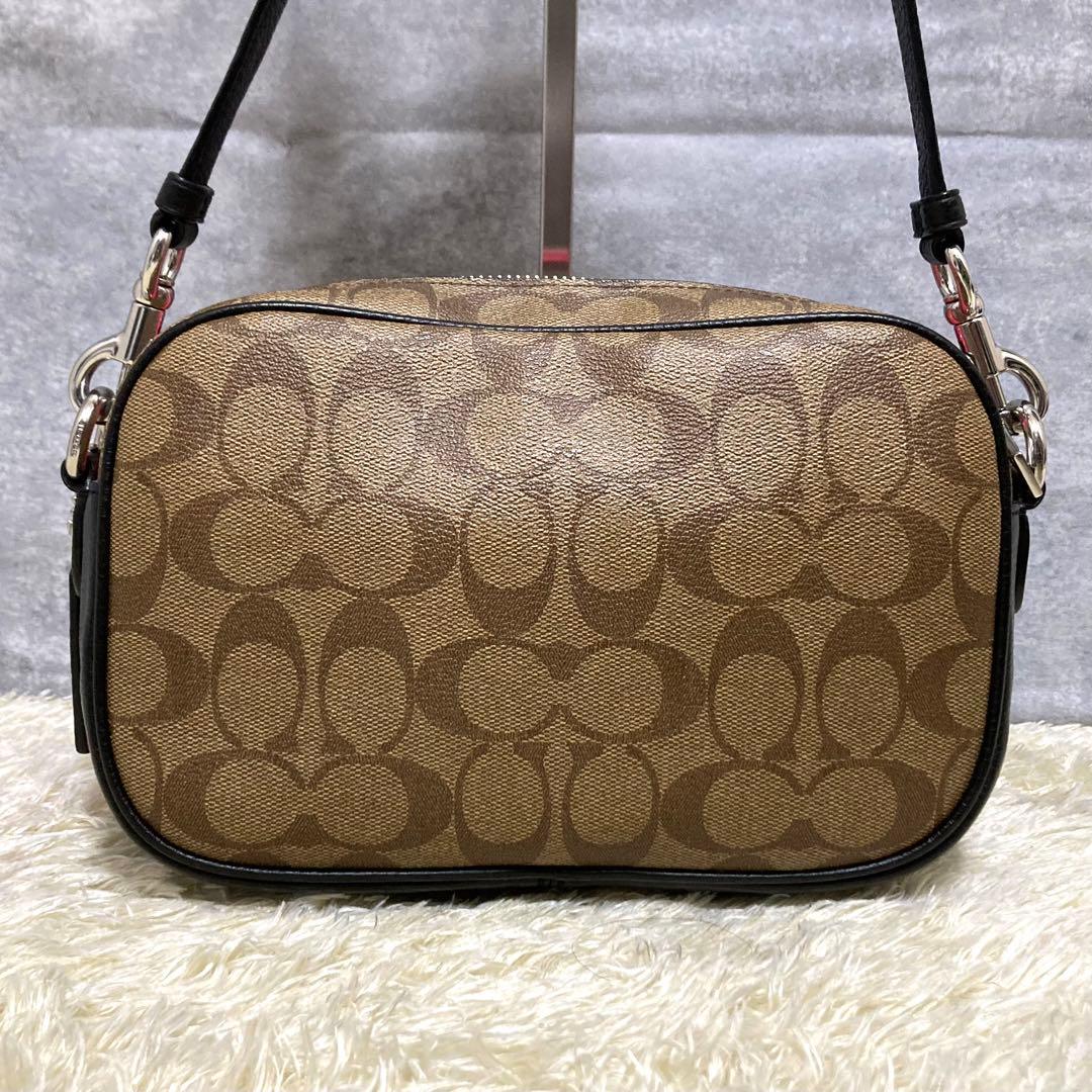 【極美品】COACH コーチ ショルダーバッグ 現行モデル レザー フラワー