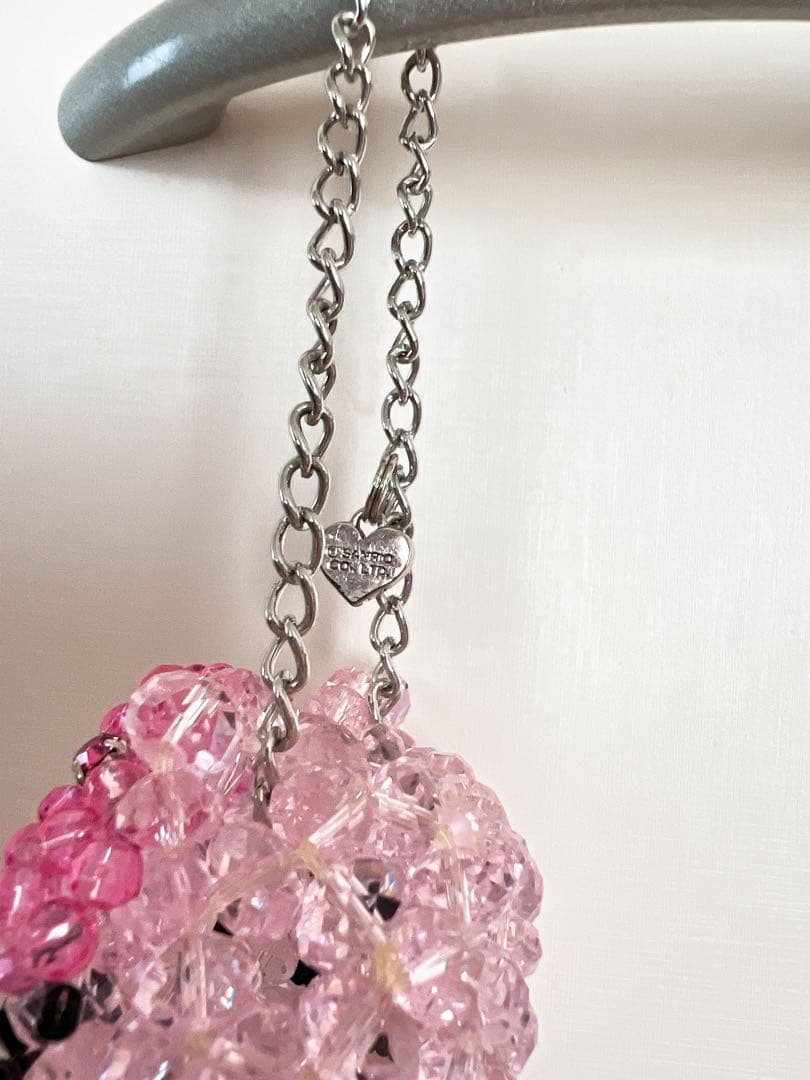 レア！vivitix ハローキティ ビーズストラップ 平成レトロ　キーホルダー