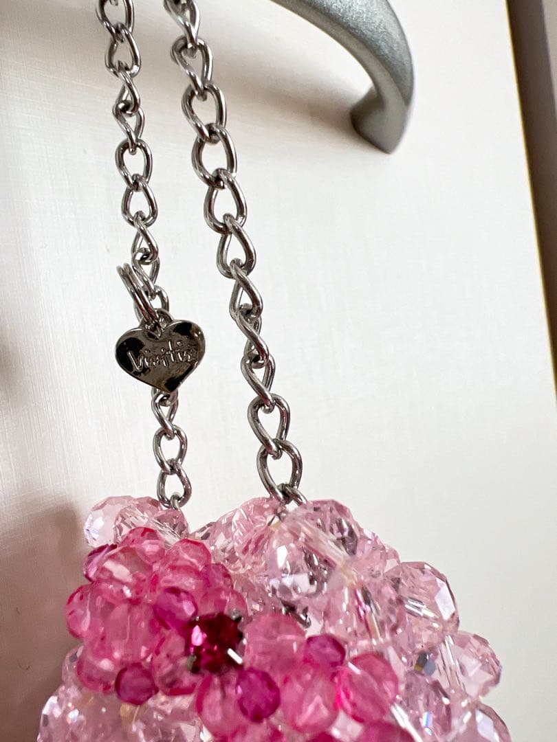 レア！vivitix ハローキティ ビーズストラップ 平成レトロ　キーホルダー