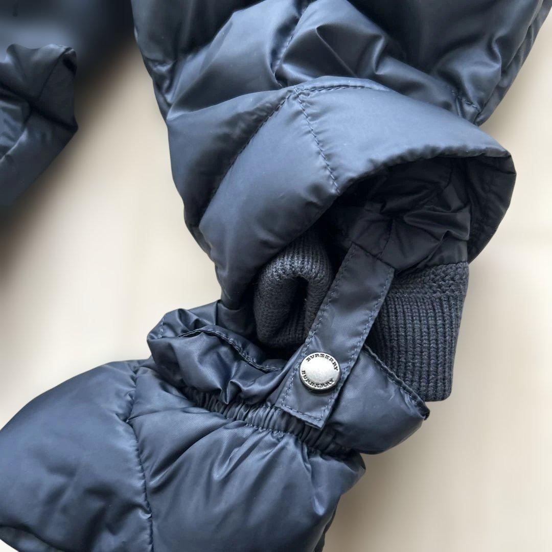 バーバリー　ジャンプスーツ　ベビーアウター　70 80 ネイビー　ダウン