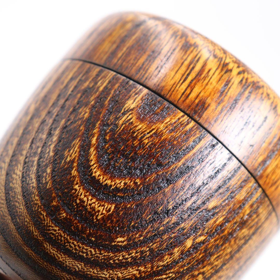 多田桂寛作 欅造 中棗 つぼつぼ蒔絵 茶道具 共箱共布　V809