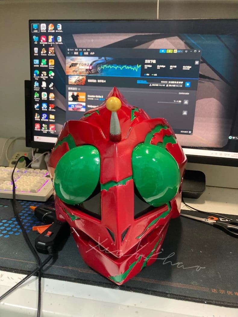 仮面ライダーアマゾン ヘルメット コスプレ 1：1 着用可能 特撮