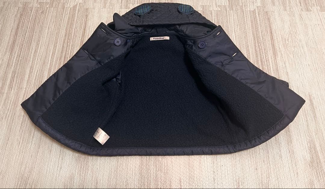 familiar ネイビー キルティングコート