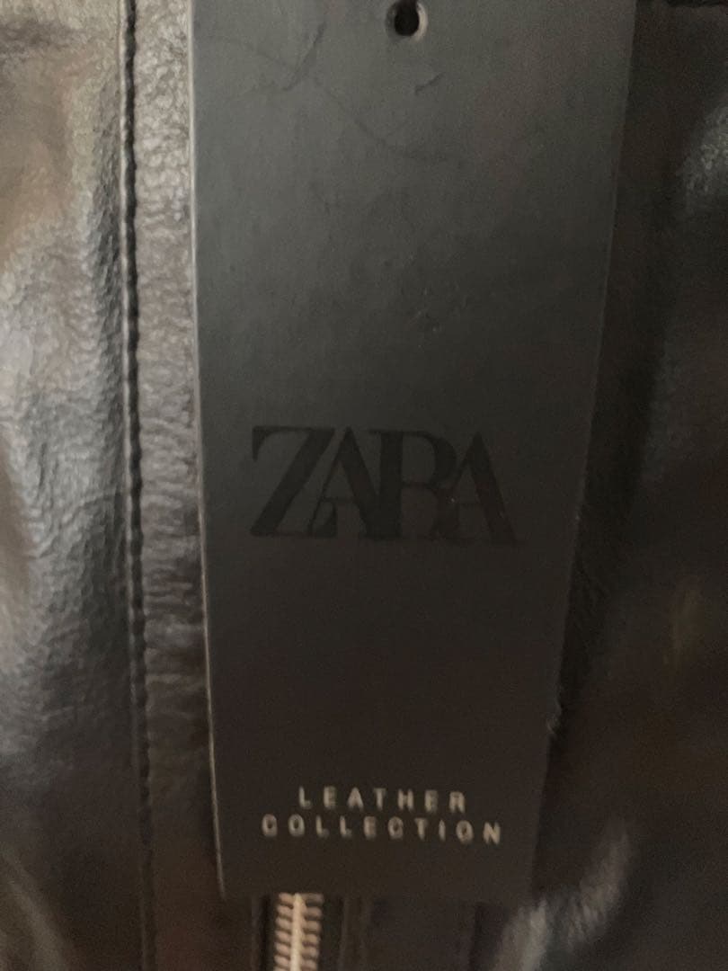 zara リアルレザー　ライダース　革ジャン　Sサイズ　ボクシーフィット