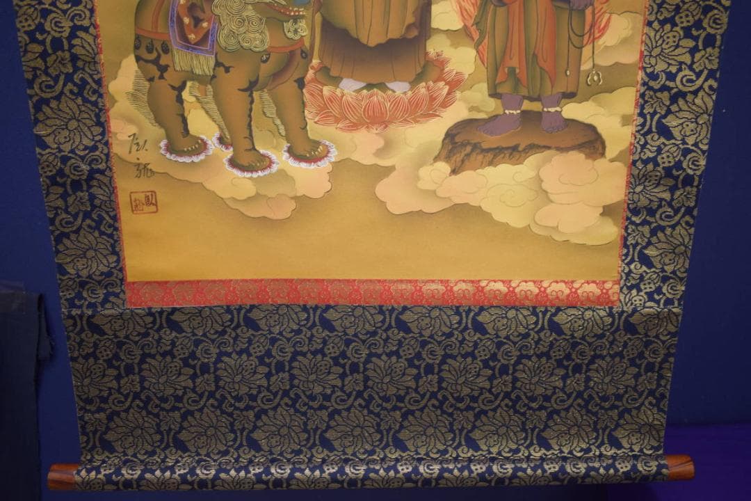 /臥龍/十三仏図/桐共箱付/布袋屋掛軸HI-924