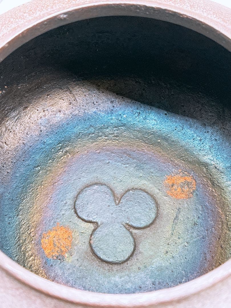 御*彦様 浜松地紋付平丸羽付 釜師 高橋敬典 置炉釜★茶釜 おきろがま 木箱入り