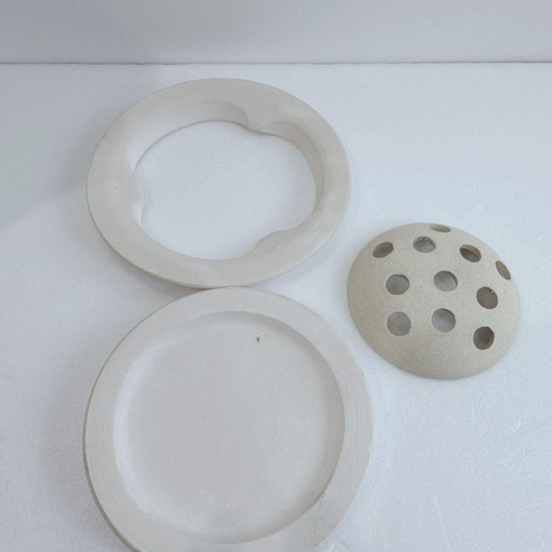 未使用品 煎茶用電茶器 涼炉 白泥 電熱式 通電確認済 素焼