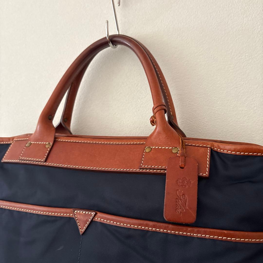 Felisi フェリージ ナイロン/レザー ブリーフケース 1724DS 濃紺