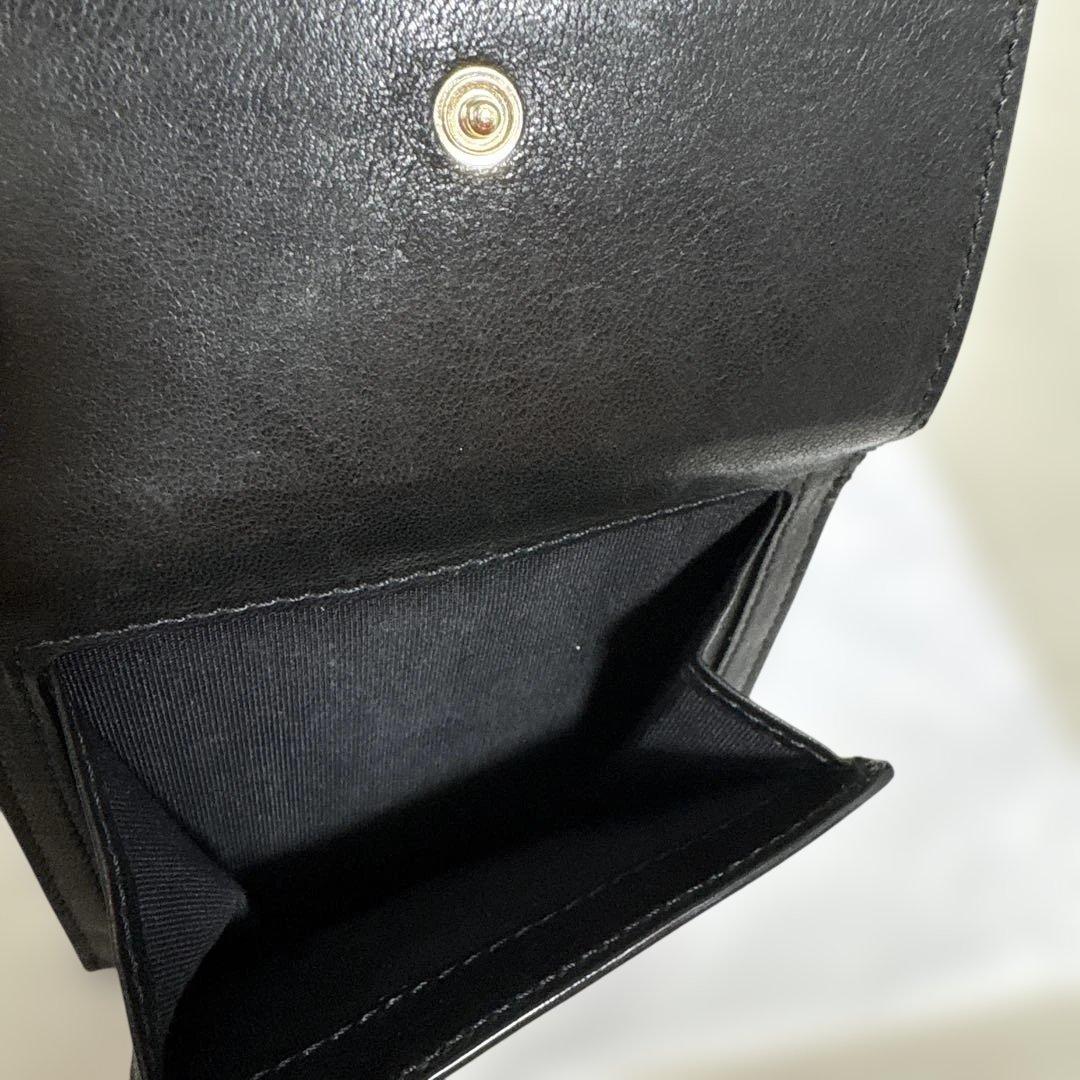 ジミーチュウ JIMMY CHOO スタースタッズ 二つ折り財布 ブラックレザー