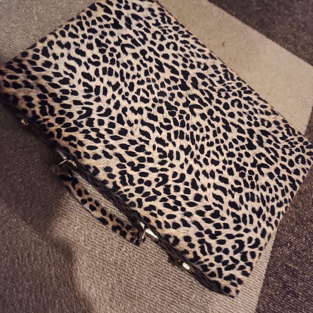 麻雀セット ヒョウ柄ケース付き　背竹　骨