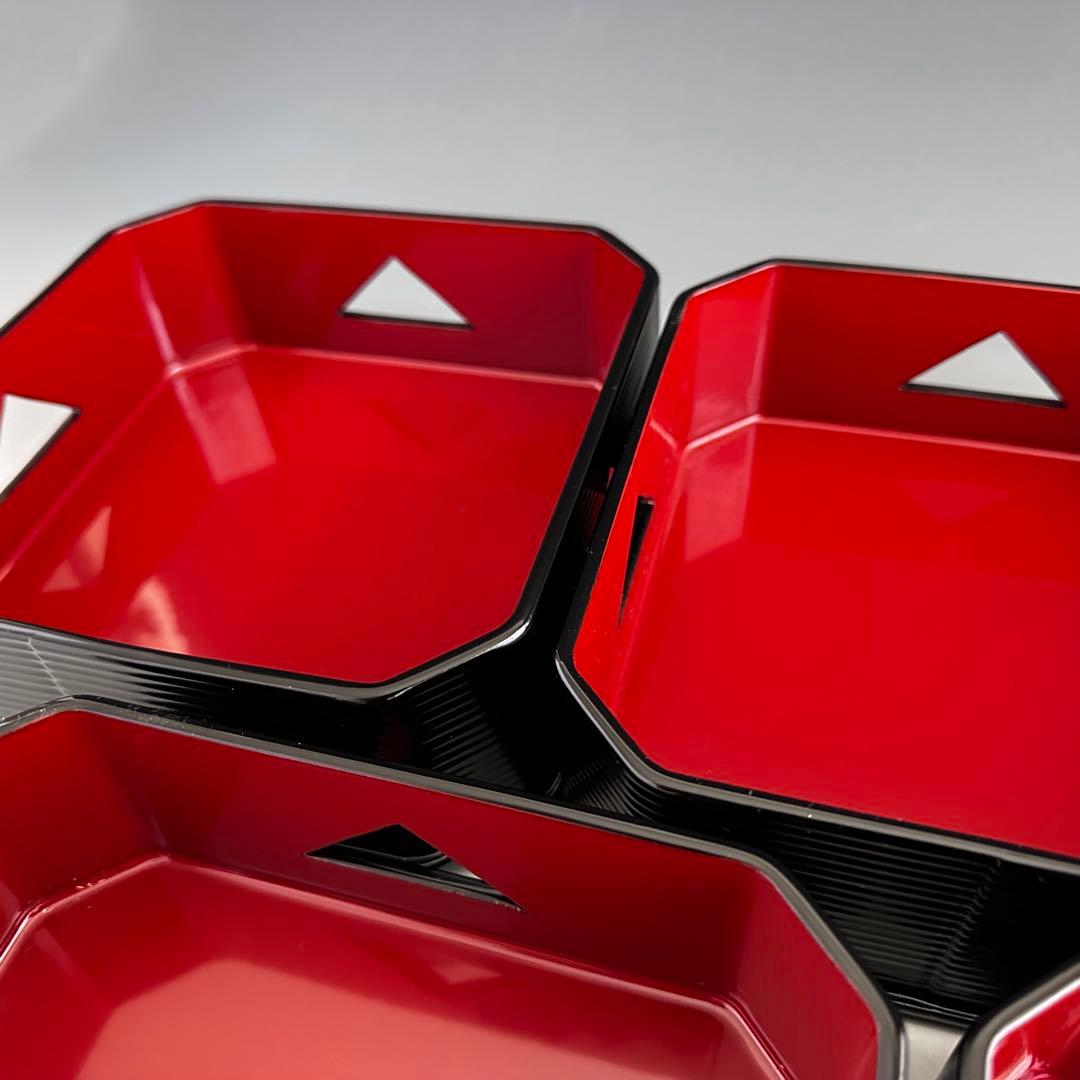 茶道具　即中斎好写　鱗透　五重　縁高　菓子器　熊谷秀穂　共箱　漆器　濃茶　茶事