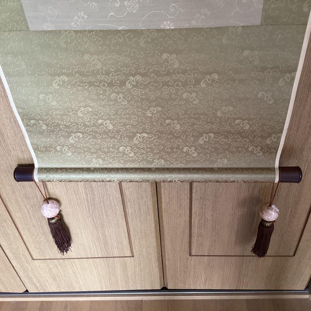 松林桂月　　絹本淡彩水墨画　【月上飛鳥図】　自題箱有り　掛軸一幅　模写　152