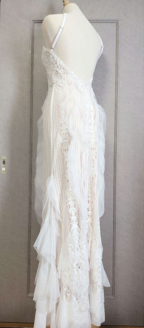 【BCBGMAXAZRIA】レースとチュールが素敵な美シルエット ロングドレス☆