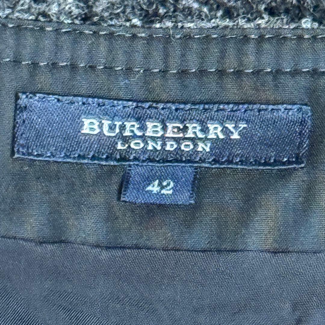 バーバリー ロンドン アルパカブレンド チェック柄 プリーツ スカート 42