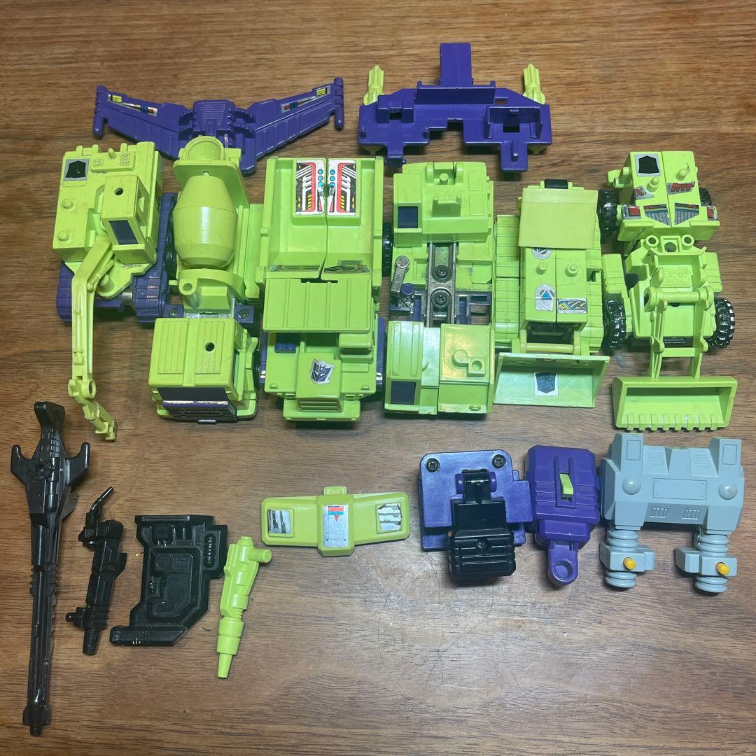 【当時物】トランスフォーマー ビルドロン 巨人兵 デバスター　中古　欠品有り