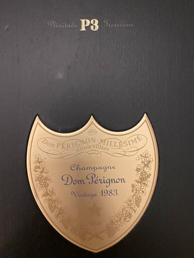 1983！木箱レア物！ドンペリニヨン P3 ゴールドラベイラヴェイ 空瓶ケース