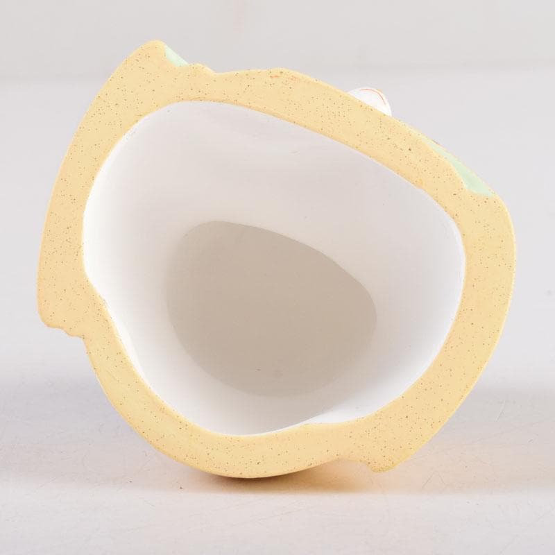 茶道具　京焼　東哉製　色絵　抱兎香合　共箱　V　8461